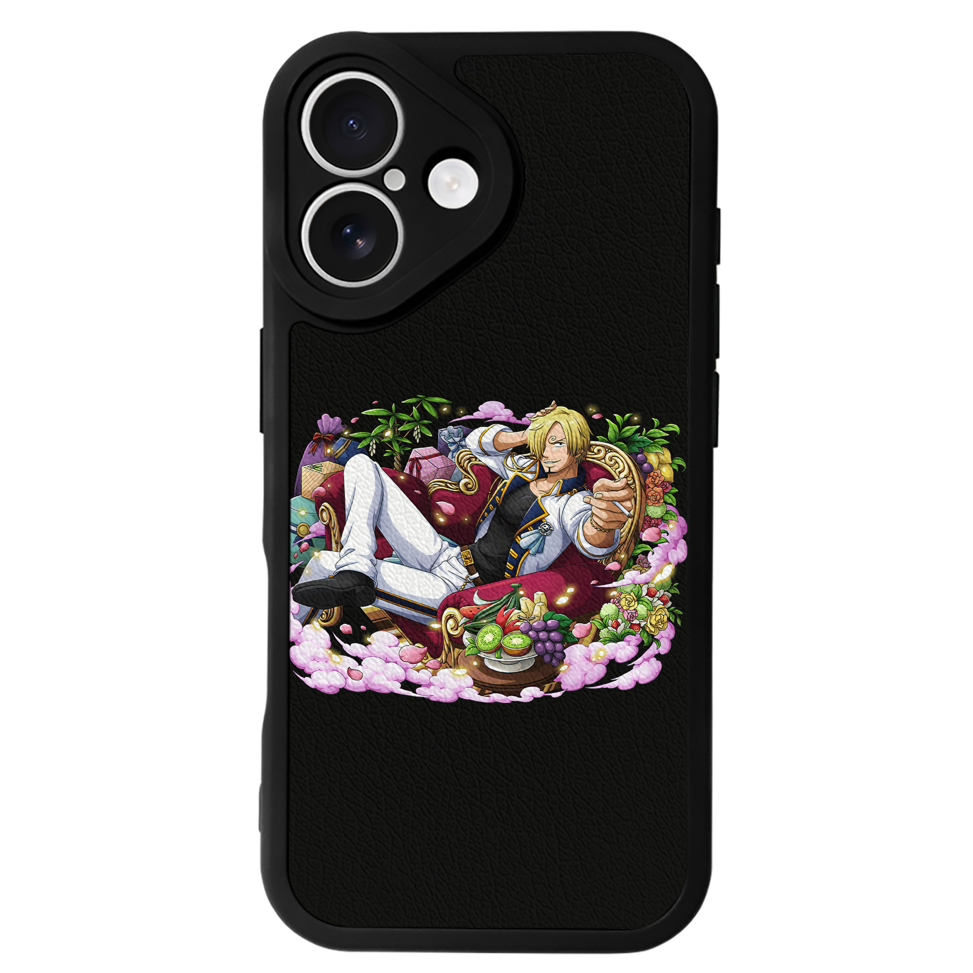 （画像用） ワンピース サンジ ONE PIECE Sanji 【iPhone 16シリーズ対応】シリコンスマホケース（レザー調） 材質：シリコン